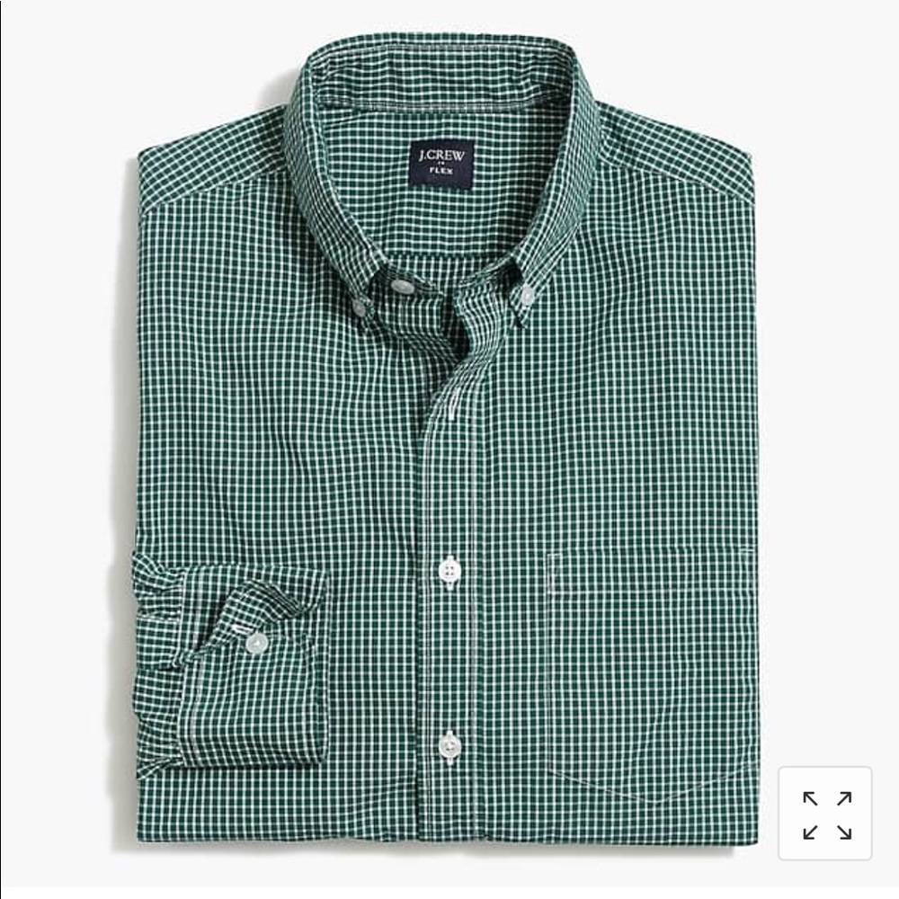 J. Crew Classic flex washed shirt prospect green M